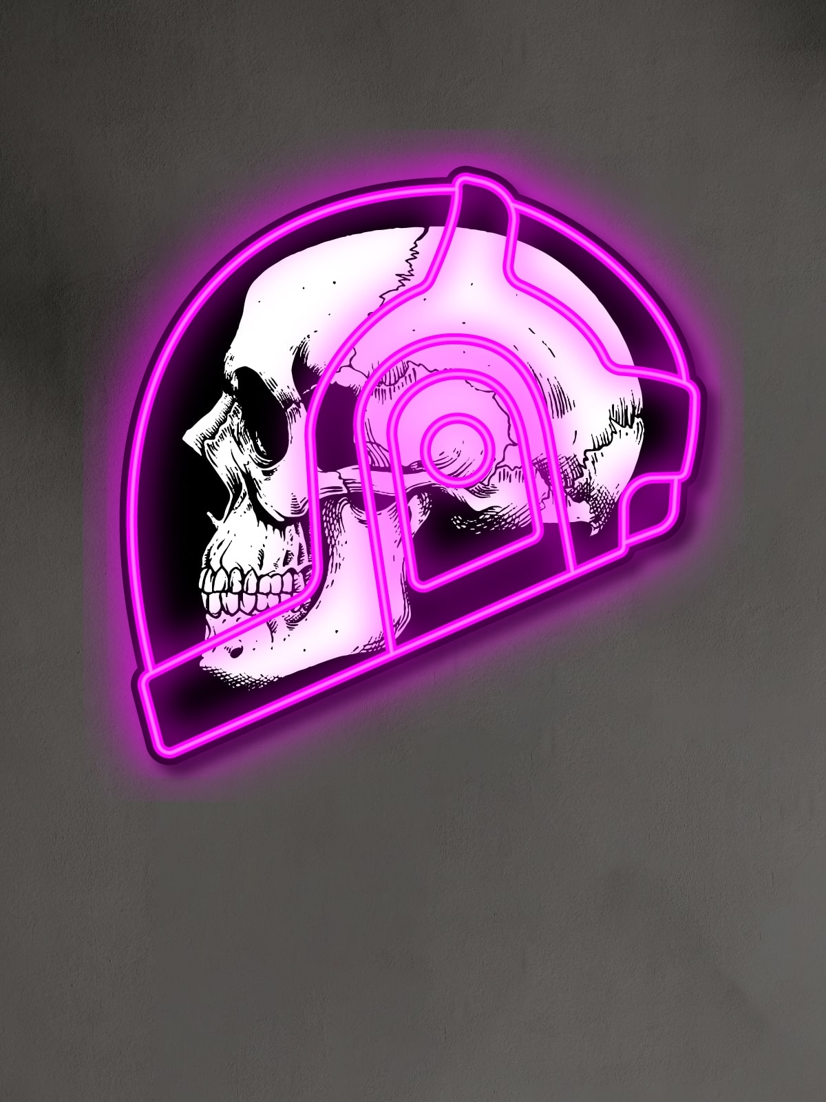 Add a bold statement to your space with “Pink Reaper” – a neon skull artwork blending dark aesthetics and futuristic neon glow. Perfect for fans of edgy wall decor, cyberpunk art, and neon LED designs.