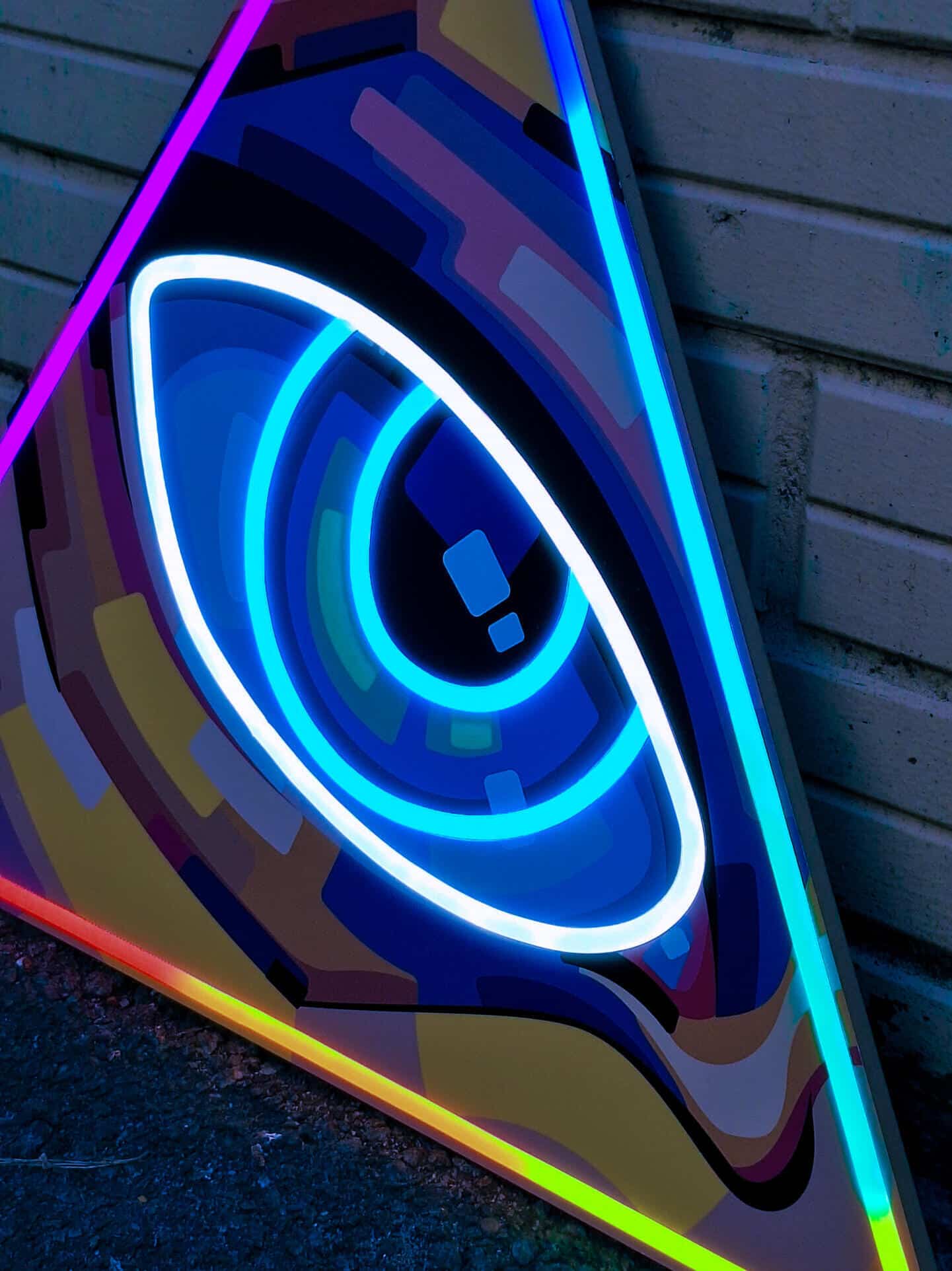 Illuminate your space with Neon Eye, a vibrant neon artwork blending modern aesthetics and mystical vibes. Perfect for wall decor, LED art lovers, and those who appreciate unique neon designs.