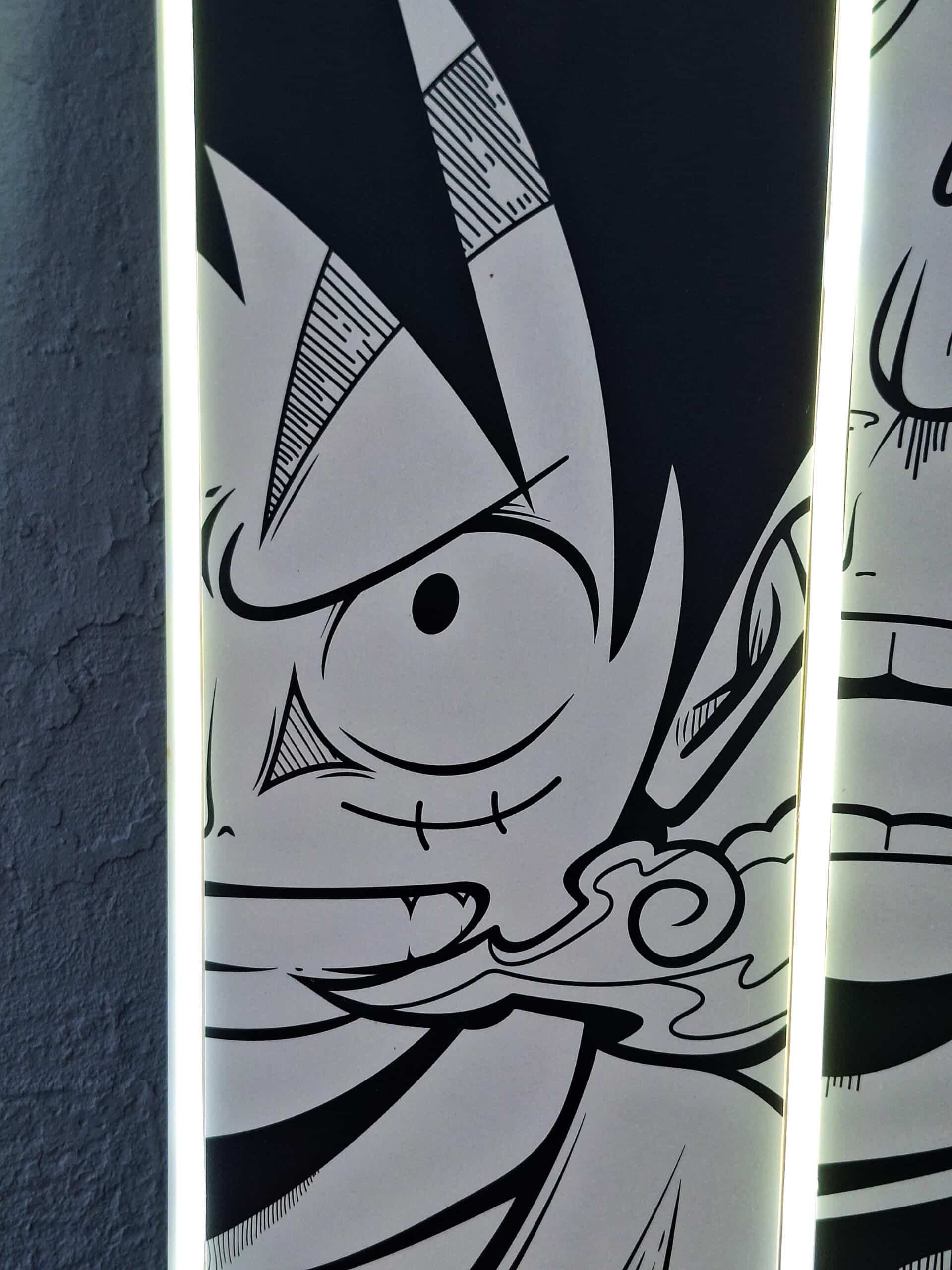 Exclusive Luffy Gears LED Neon Wall Art - Transform your space with this striking One Piece anime wall decor featuring Luffy's iconic transformations. Perfect for anime collectors and fans!